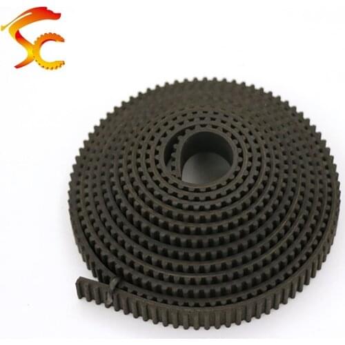 High Quality 50Meters/Lot HTD 3M timing belt Width 10mm Rubber Color Black 3M-10 Open Belt HTD3M for Laser Engraving CNC