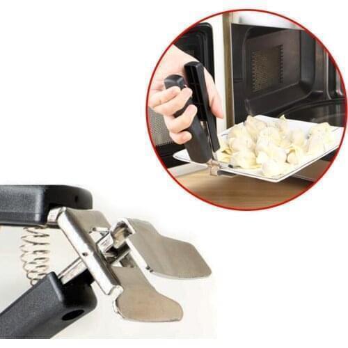 Silicone Handle Kitchen Tool Organizer Bowl Spoon Utensil Holder Dish Clamp Pot Pan Gripper Clip Hot Dish Plate Bowl Clip Tongs