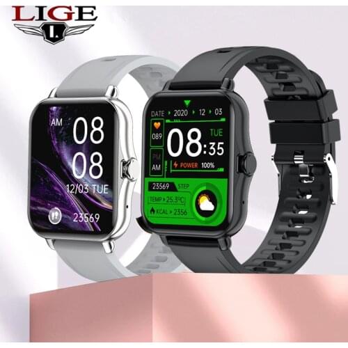 LIGE New Smart Watch Men Heart Rate Monitoring Sports Bracelet Call Reminder Waterproof Women Fitness Smartwatch For Andriod IOS