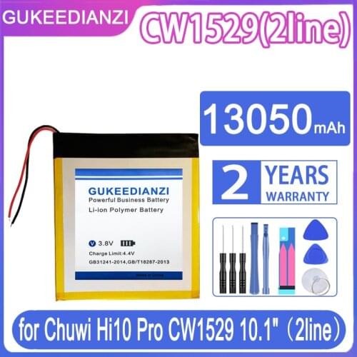 GUKEEDIANZI Replacement Battery CW1529 (2line) 13050mAh for Chuwi Hi10 Pro CW1529 10.1" Tablet Inner 30125130