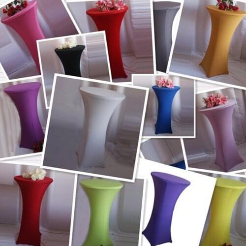 SPANDEX LYCRA COVER TABLECLOTH 4 LEGS 110cm HEIGHT POSEUR BISTRO COCKTAIL TABLE CR-564