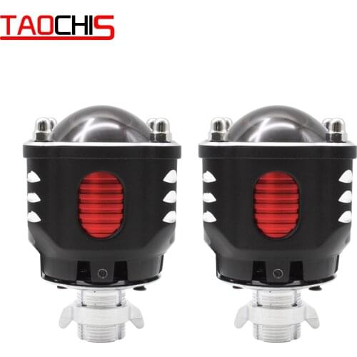 TAOCHIS 3.0 Inch 12v Single High Beam Lens With Devil Eyes LED Projector Lens H4 H7 9005 9006 for Headlights