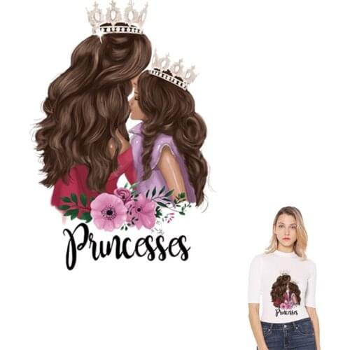 Princess Iron on Transfers Patches for Clothing Textile Vinyl Thermo Stickers Applique Diy Thermotransfer Stripes on Clothes Set