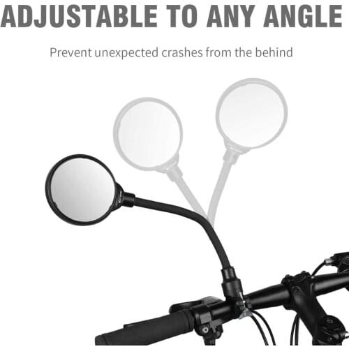 Convenient Durable Bicycle Hose Adjusting Rearview Mirror For Pipe Diameter 22-32mm Fine Workmanship