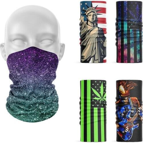 Funny Flag Pattern Bandana Outdoor Sports Riding Fishing Dustproof Face Cover Neck Gaiter Hijab Scarf Headwear Unisex Kerchief