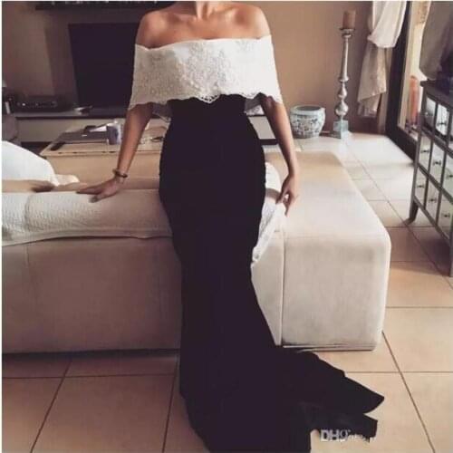 Robe de Soiree courte Elegant Boat Neck 2018 vestido de noiva festa longo Evening Prom party Gown mother of the bride dresses