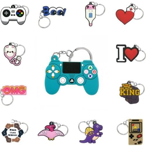 1pcs Cartoon Figure Lovely Keychain PVC Mini Anime Key Ring Kids Toy Pendant Key chain Holder Fashion Jewelry