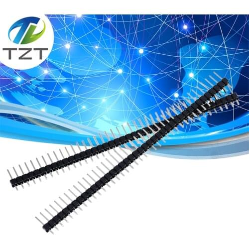 10/100pcs 40 Pin 1x40 Single Row Male 2.54 Breakable Pin Header Connector Strip for Arduino Black