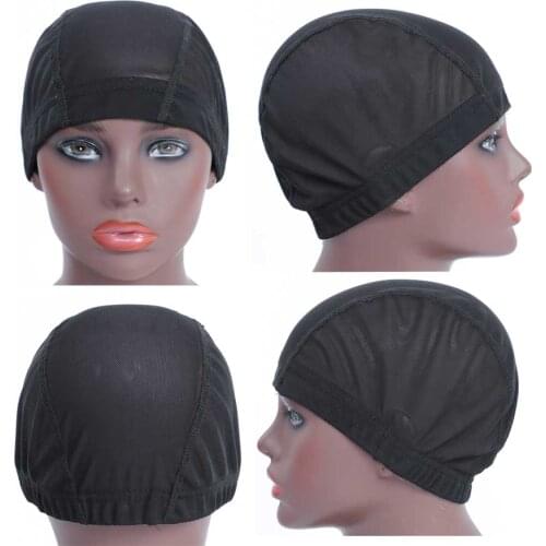 10PC Glueless Hair Net Wig Cap for Making Wigs Spandex Net Elastic Dome cap Mesh Dome Cap Breathable Stretch Spandex Dome Cap