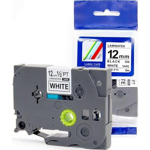 10PK Compatible Brother P-touch 12mm TZe231 TZe-231 TZe Tapes Ribbon tz231 tz-231 black on white labels for PTouch printer