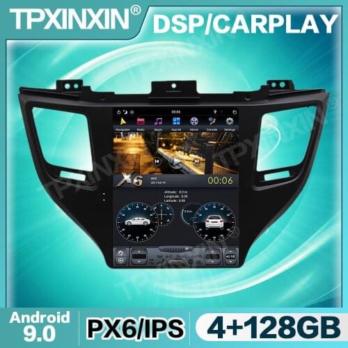 128GB Tesla IPS Touch Screen For Hyundai Tuscon 2015 - 2019 Android 9 Car Radio Multimedia Video DVD Player Navigation GPS 2din