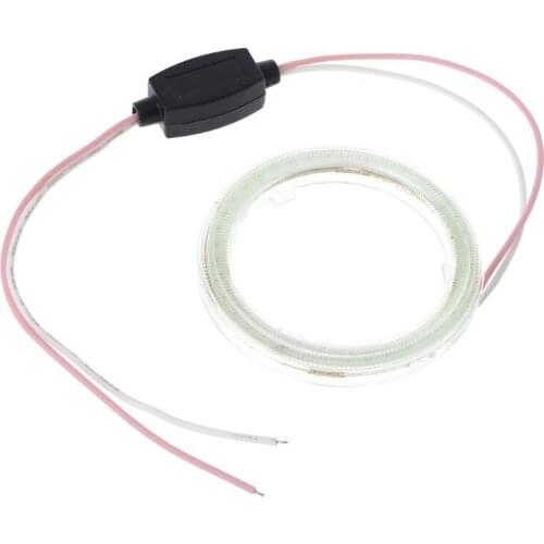 2 Pcs 60mm COB Angel Eye Halo Car LED Light Ring Headlight DRL Lamp DC 12V 1XCF