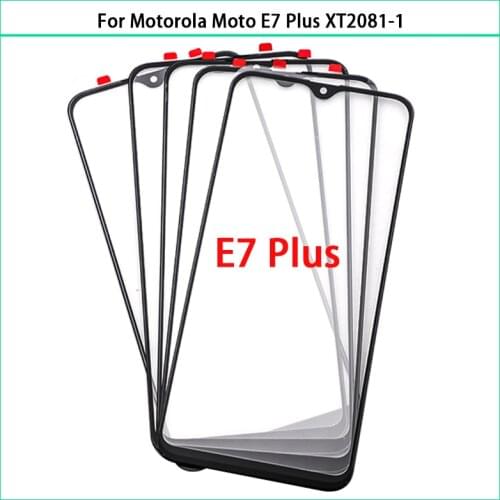 6.5" For Motorola Moto E7 Plus XT2081-1 Touch Screen Outer Glass Lens E7 Plus LCD Front Glass Panel Lens Replacement