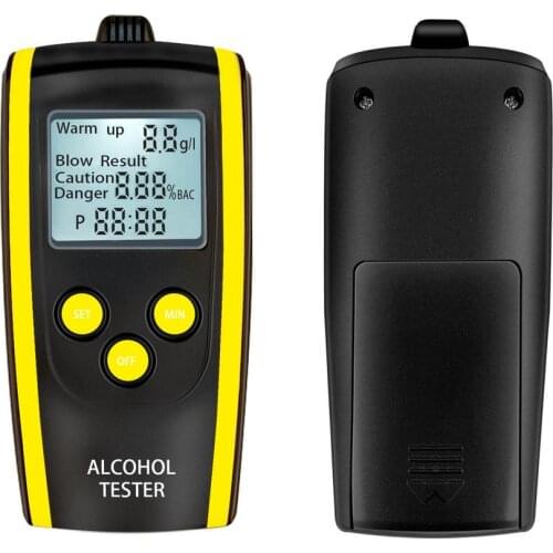 Alcohol Tester Air Blowing Professional Portable LCD Display Breathalyzer Analyzer Detector Device LCD Screen Wine Tester 2021