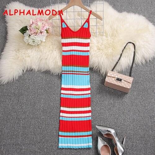 Летние платья в полоску ALPHALMODA China At AliExpress