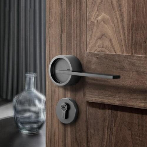 Bedroom Silent Anti-theft Door Locks European Style Zinc Alloy Door Handle Lock Home Mute Split Lock Indoor Hardware Accessories