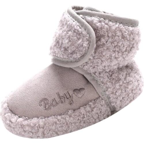 Baby Girls Boys Toddler Snow Boots Babies Winter Warm Booties Faux Fleece Anti-Slip Toddler Newborn Crib Shoes On Sell