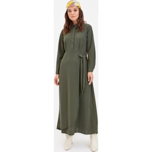 Trendyol Shirt Collar Long Dress TCTAW22EB0126