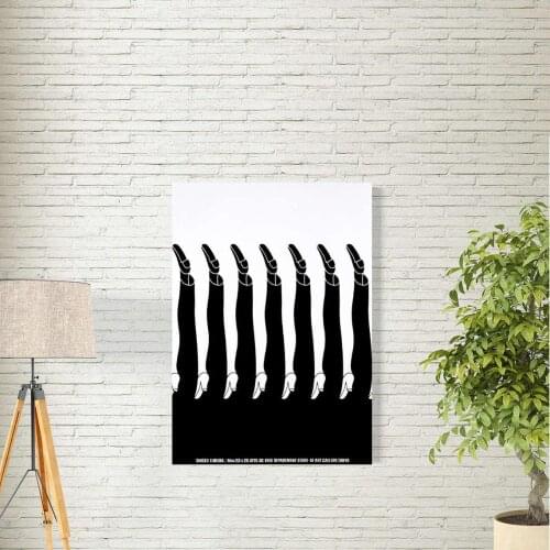 Home Decor Painting Canvas Print Shigeo Fukuda Exhibition Poster 1975 Edited