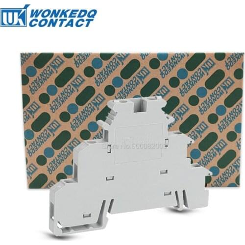 DIKD1.5 50Pcs Three Level Electrical Connectors Sensor Actuator 6-Conductors Triple 3 Level DIKD 1.5 Din Rail Terminal Block