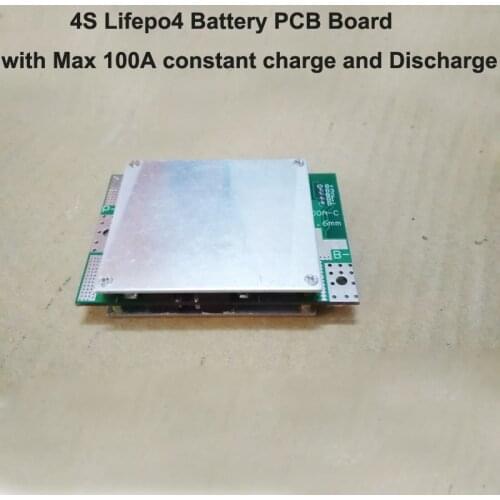 4S 12V or 15V &14.6V Lifepo4 battery PCB with 100A charge and discharge current suitable for 4S Lifepo4 18650 battery BMS