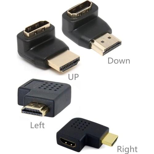 HD 1080P Male to Female HDMI-compatible Adapter Converter 90 / 270 Degrees Angle Turn Right / Left 180 360 Degree Rotating HDTV
