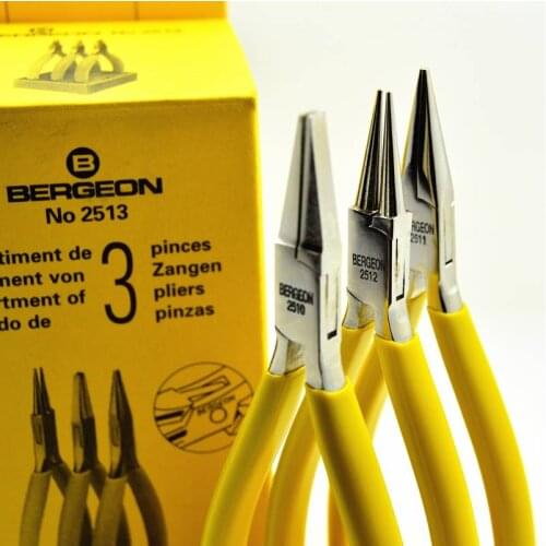 Watch maintenance tool, Swiss Bergeon 2513 pliers 3 - piece shear pliers