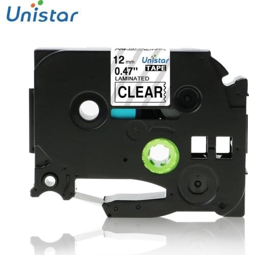 12mm Tze131 Compatible for Brother Label Printers Black on Clear Laminated Label Tape Cassette Cartridge tz-tape TZe-131 tze 131