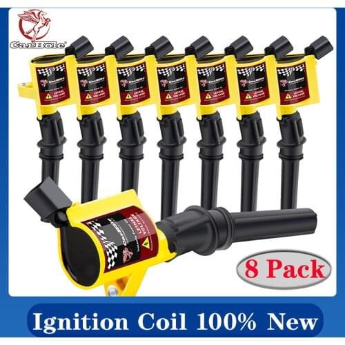 8 Ignition Coils Pack For Ford F150 F250 F550 4.6/5.4L DG508 V8 V10 Lincoln 100% New High Quality Yellow Ignition Coil