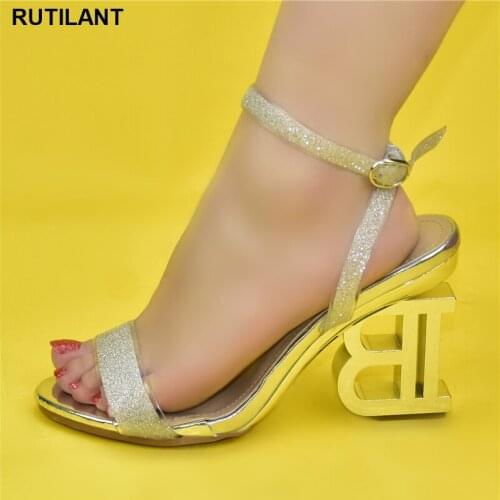 Summer Design Slip on Shoes for Women Italian Women Wedding Shoes Decorated with Rhinestone Elegant African Women Shoes