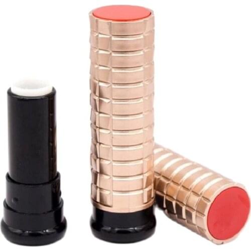 Best Price Cheap Lipstick tube Packaging Spot DIY Handmade High-end Champagne Glod Circle Lip Balm Container 20pcs/lot