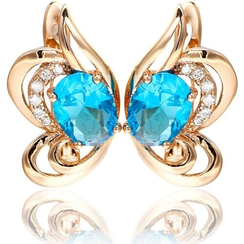 Hanreshe Small Earrings Cubic Zirconia Cute Trendy Jewelry Round Gold Stud Earrings Women Gift Fashion Party Crystal Earrings