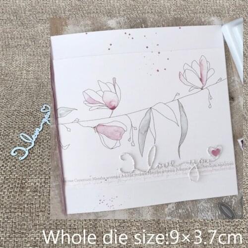 XLDesign Craft Metal Cutting Die cut dies I love you letter heart scrapbooking Album Paper Card Craft Embossing die cuts