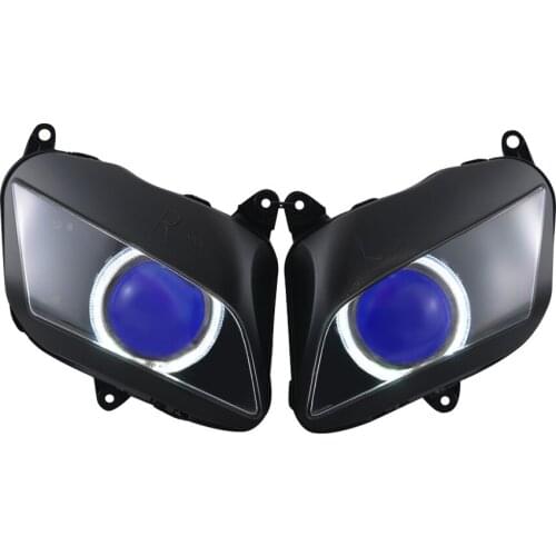 Motorcycle Headlight Fully Assembled Headlight White Angle Blue Demon For Honda CBR600RR 2007-2012 2008 2009 2010 2011