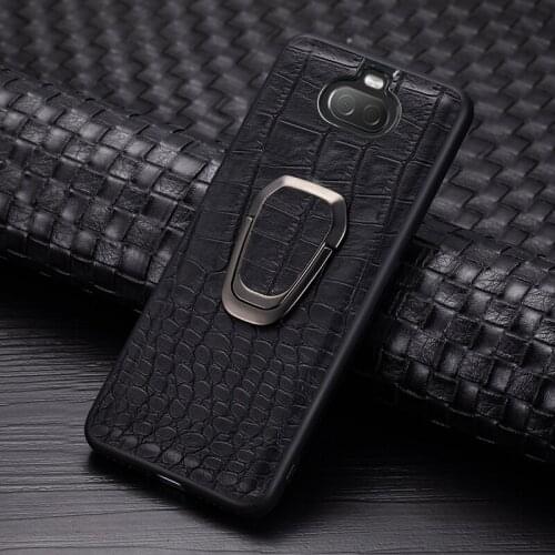 Soft Silicone case For Sony Xperia 10 Plus XA3 Ultera Case leather Crocodile pattern case For Sony Xperia 1 L3 XA3 XZ4 case