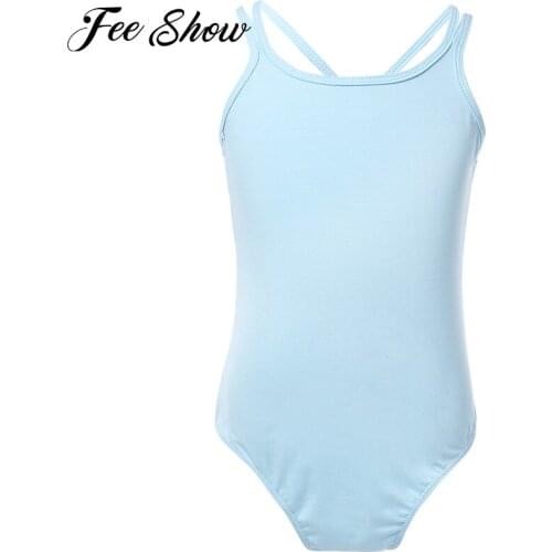 Kids Girls Ballet Leotards for Girls Gymnastics Dancewear Spaghetti Straps Ballet Dancer Leotard Dress Stage Dancing Performance