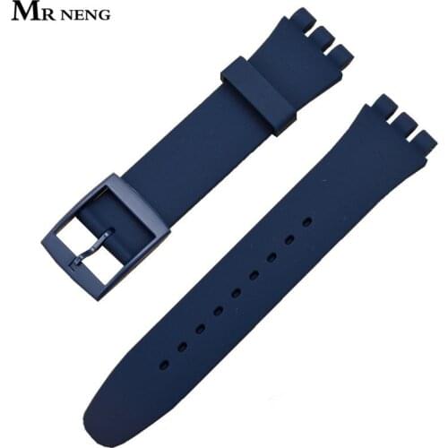Watch Strap for Swatch Strap Silicone Watchband Replacement Watch Band 17mm 19mm 20mm Rubber Strap Men Women Watch Accessories