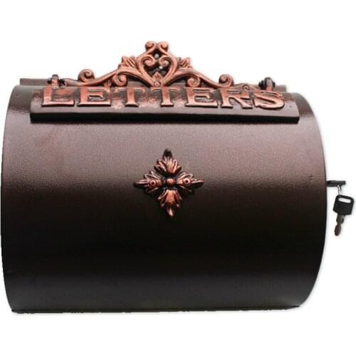 European-Style Garden Creative Home Cast Aluminum Crafts Wall-Mounted Letter Box Mailbox Iron Mailbox Villa Decoration