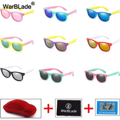 WarBlade Kids Sunglasses Cute Children Polarized Sun Glasses Boys Girls Baby Silicone Safety Glasses UV400 Eyewear oculos de sol
