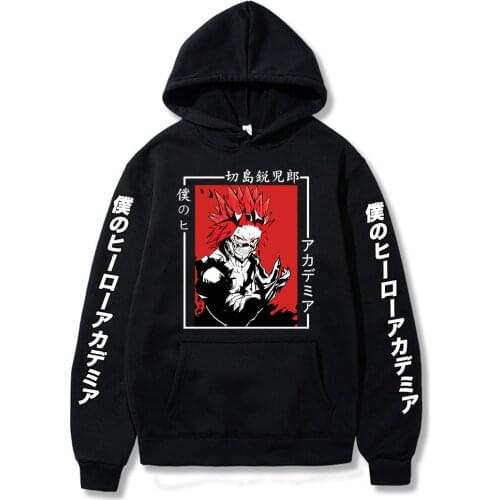 2021 Harajuku Hoodie My Hero Academia Kirishima Eijiro Printed Men/women Hoodie Long Sleeve Sweatshirts Clothes