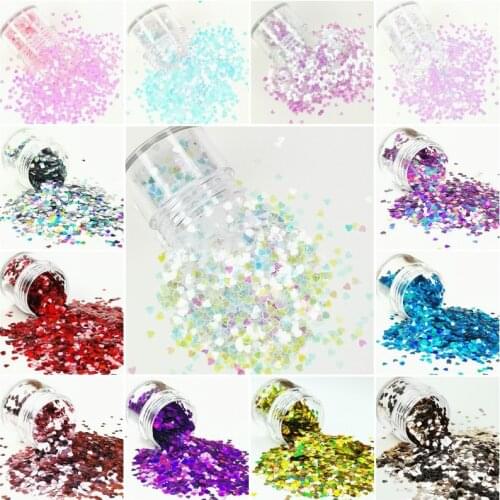 Ultrathin Coque Coeur 3mm Heart Sequins Glitter Sequence for Crafts PET Paillettes Nail Art Confetti Wedding Christmas Decor 8g