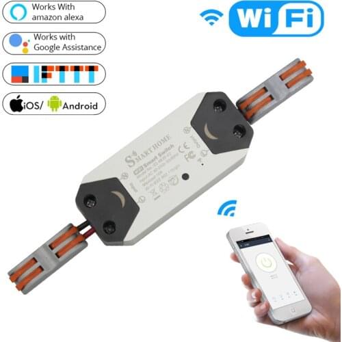 DIY WiFi Smart Light Switch Universal Breaker Timer Wireless Remote Control Voice Control for Alexa Google Smart Home Automation