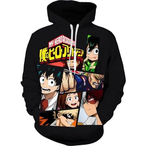 Unisex Anime Boku My No Hero Academia Logo 3D Print Costume Cosplay Sweatshirt Hoodie Casual Tracksuit Hip Hop Tops Pullover