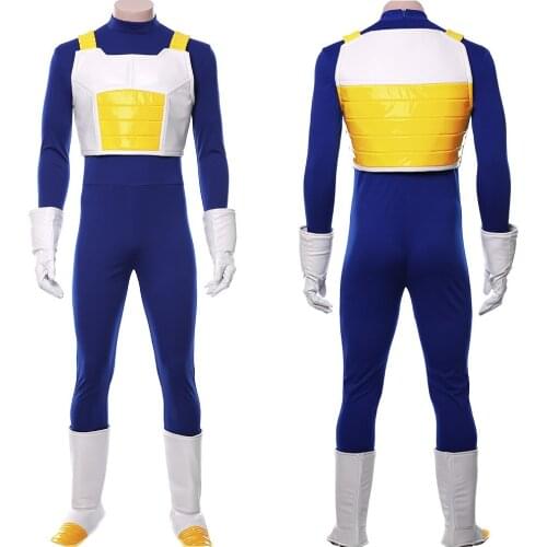 In Stock) Anime Dragon Z Vegeta Costume Cosplay Jumpsuit Full Suit Halloween Costume For Adult Men
