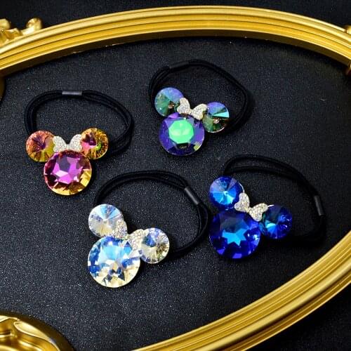 CINDY XIANG New Shiny Rhinestone Crystal Hair Ties Girls Ponytail Holders Animal Rubber Band Elastic Hairband Hair Accessories