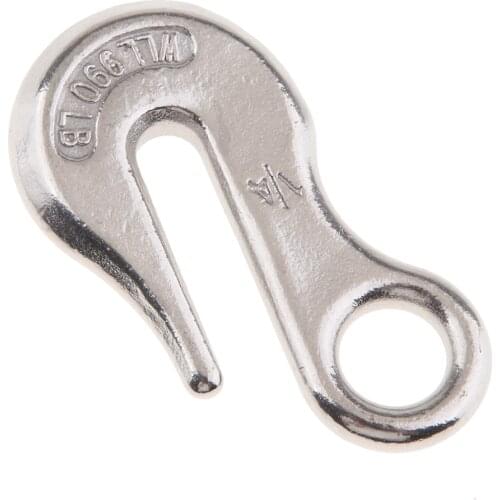 1/4 inch Forged Stainless Steel Hook Safety Latch Eye Hook Tow Crane Lift