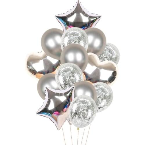1 Set Heart-shaped Aluminum Foil Balloons Romantic Valentines Day Engagement Wedding Birthday Party Decoration Supplies