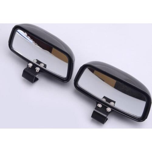1 Pair Universal Black Adjustable Blind Spot Wide Angle Rearview Mirrors Fit For Car Van Truck SUV RV Accessories