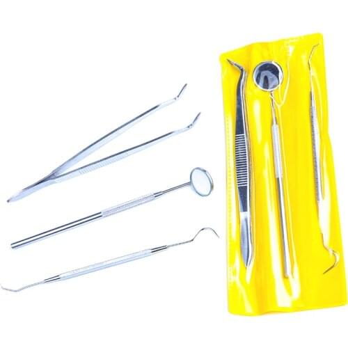 3Pcs/Set New Hygiene Picks Scaler Mirror Oral Care Explorer Probe Stainless Steel Dental Dentist Teeth Clean Tool Set Kit