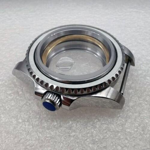 40mm Sapphire Glass SS Watch Case Fit Eta2836 Nh35 Automatic Movement mens watch